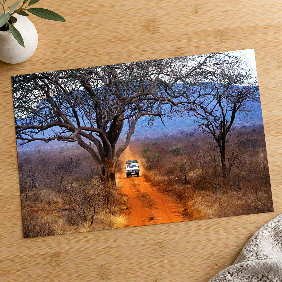 African Safari Truck in Kenya Photo Print Wall Decor