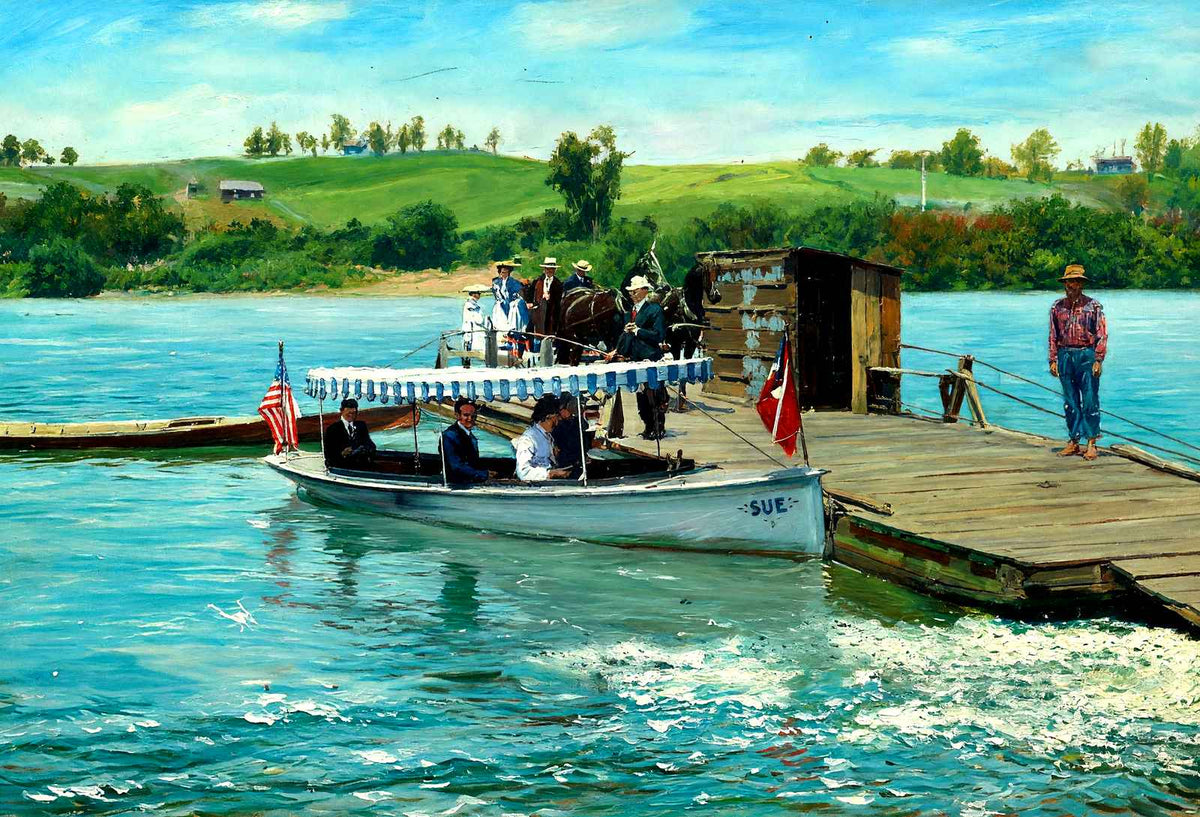 Old Ferry, Knoxville, TN in 1907 painting
