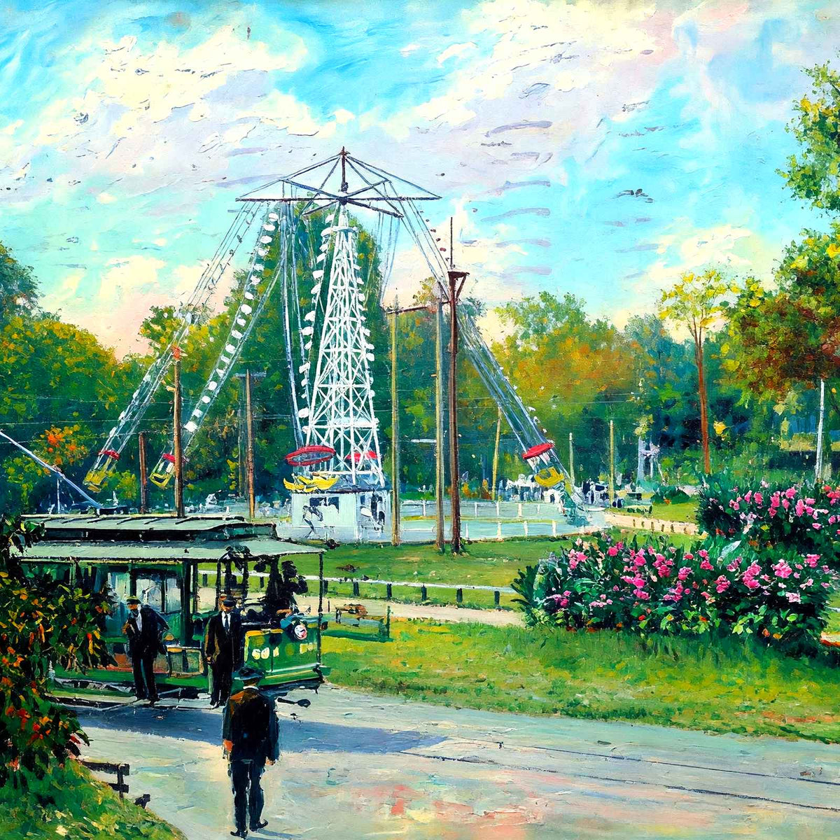 Glendale Park, Nashville, TN in 1908 art print