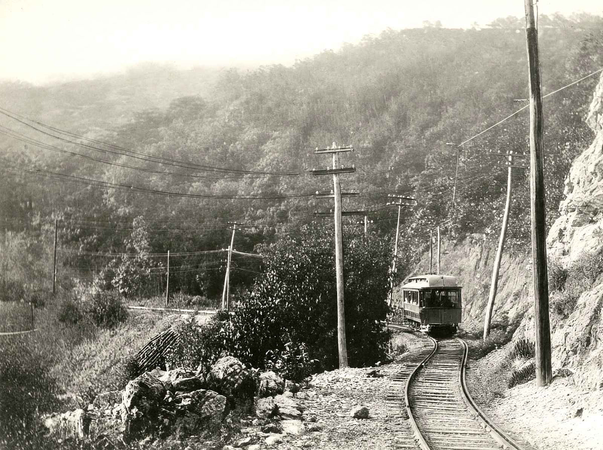 Reading PA Car on Neversink Mountain in 1903 vintage photo print