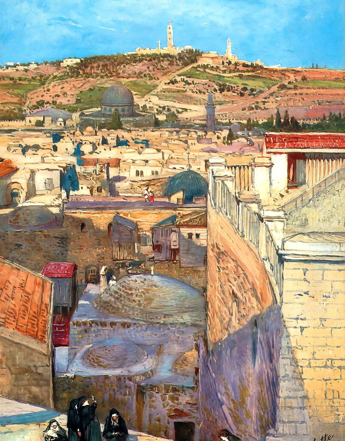 Mount of Olives from Mount Zion, Jerusalem art print