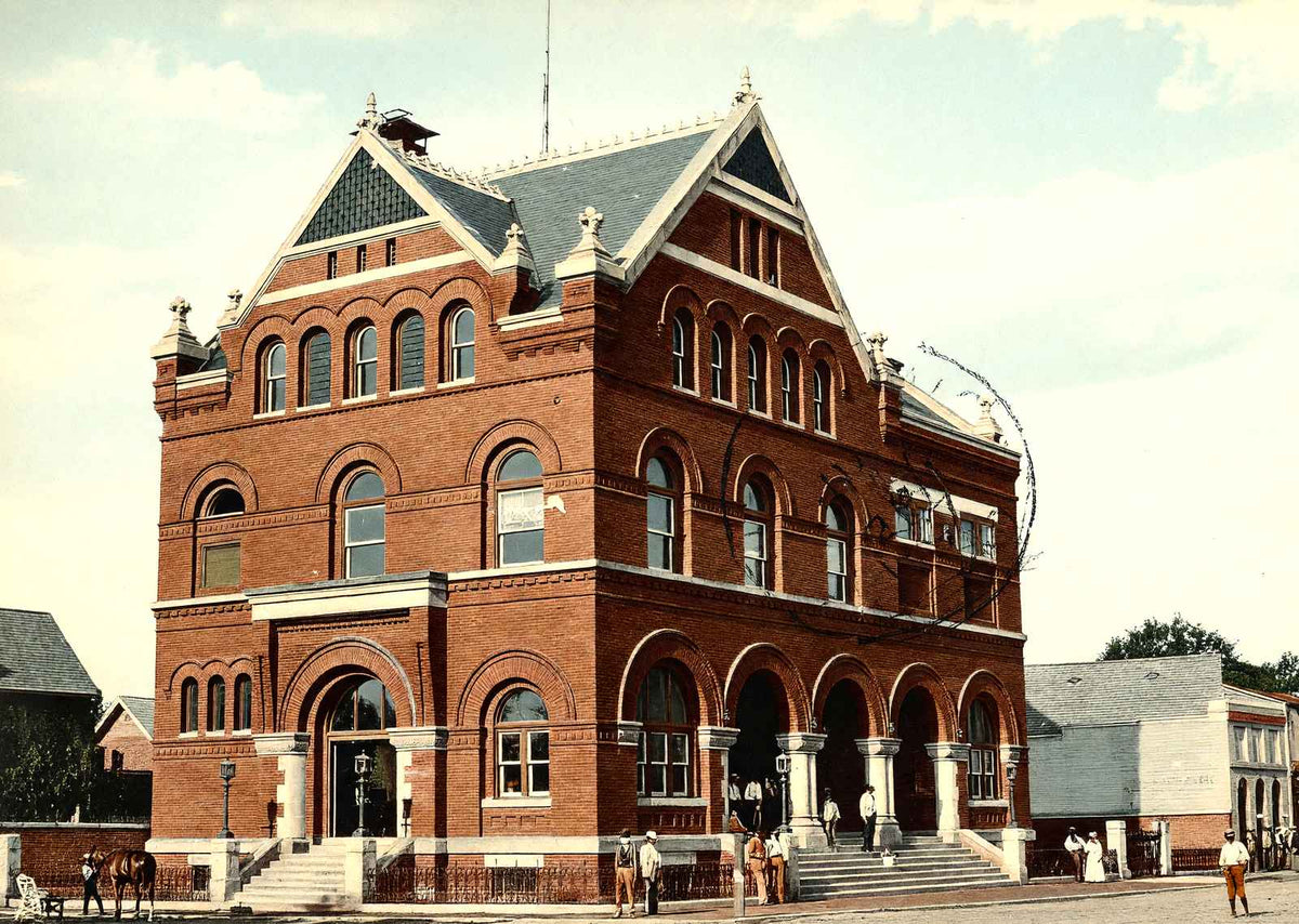 Custom House and Post Office, Aberdeen, MS vintage print