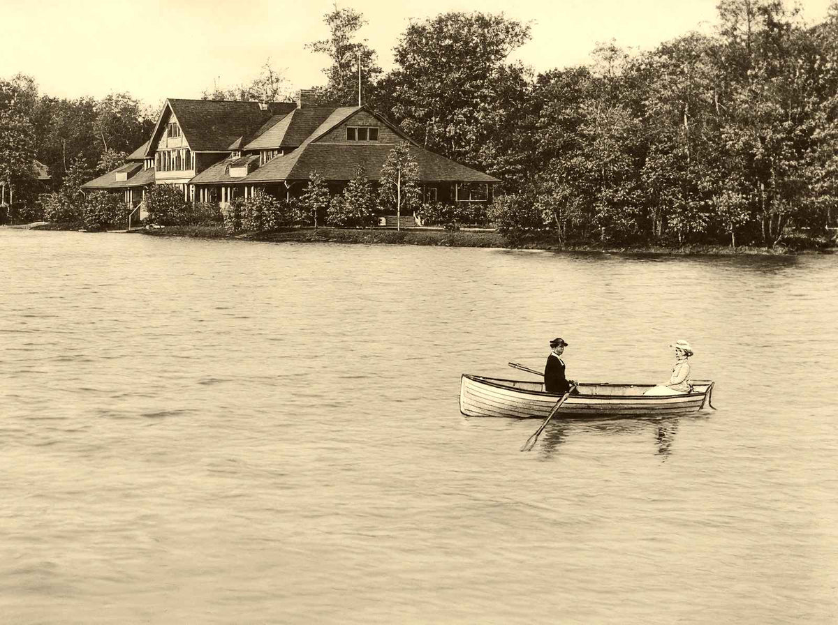 Lake at Lakemont Park, Altoona, PA 1906 vintage photo print