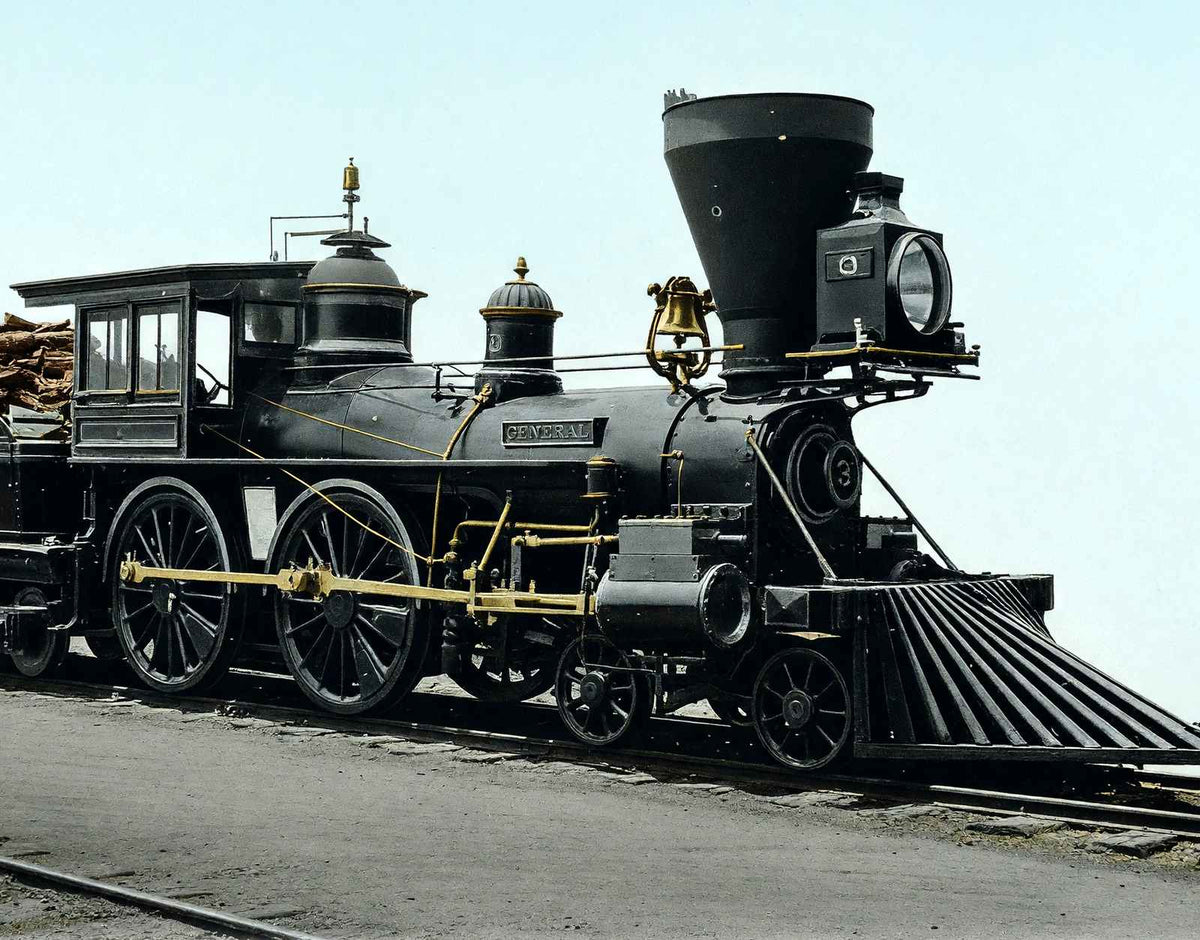 Engine General at Union Depot, Chattanooga vintage print