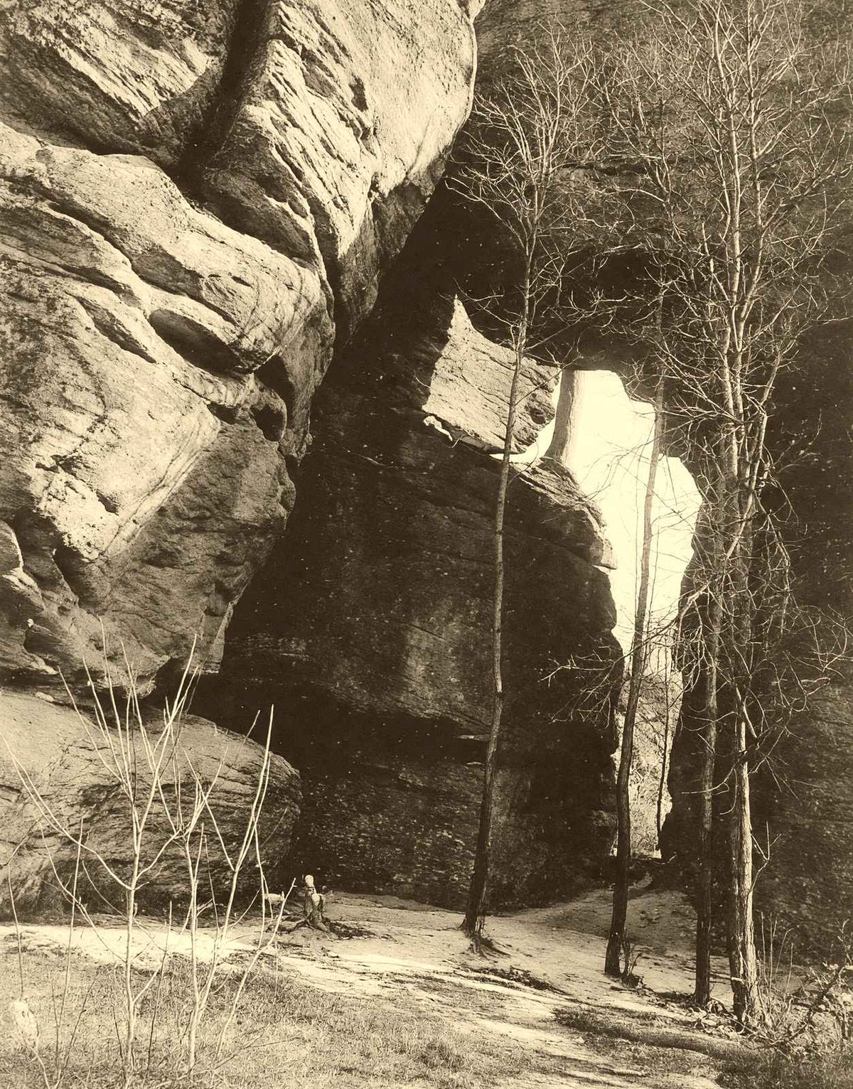 Twin Rocks, Rock City PA in 1904 vintage photo print