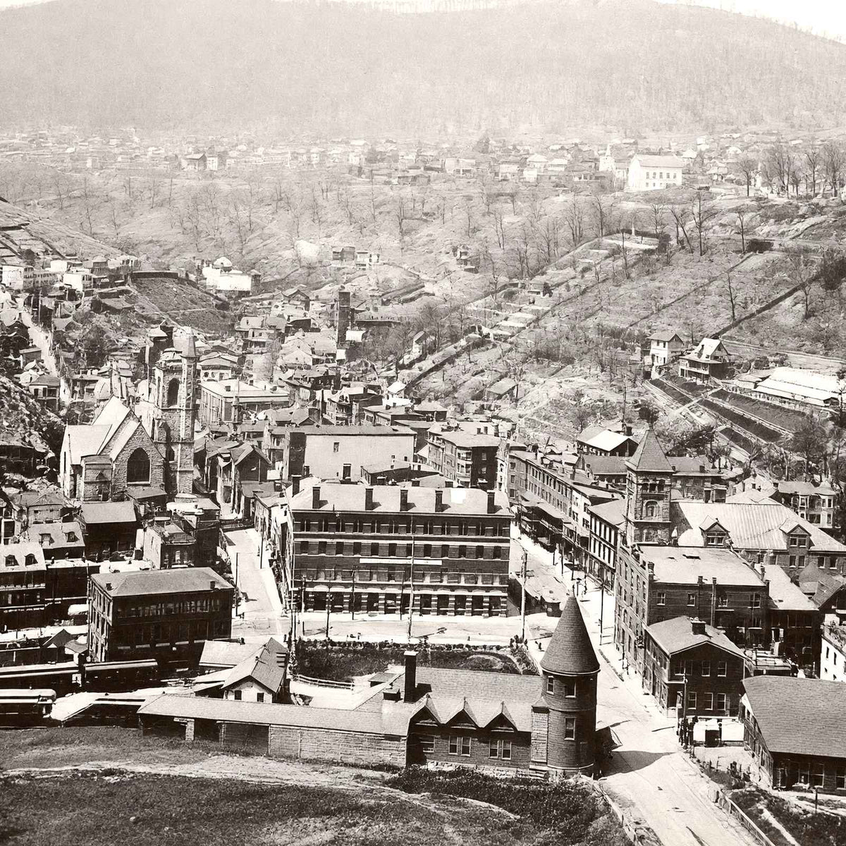 Mauch Chunk, PA from Bear Mountain in 1905 vintage print