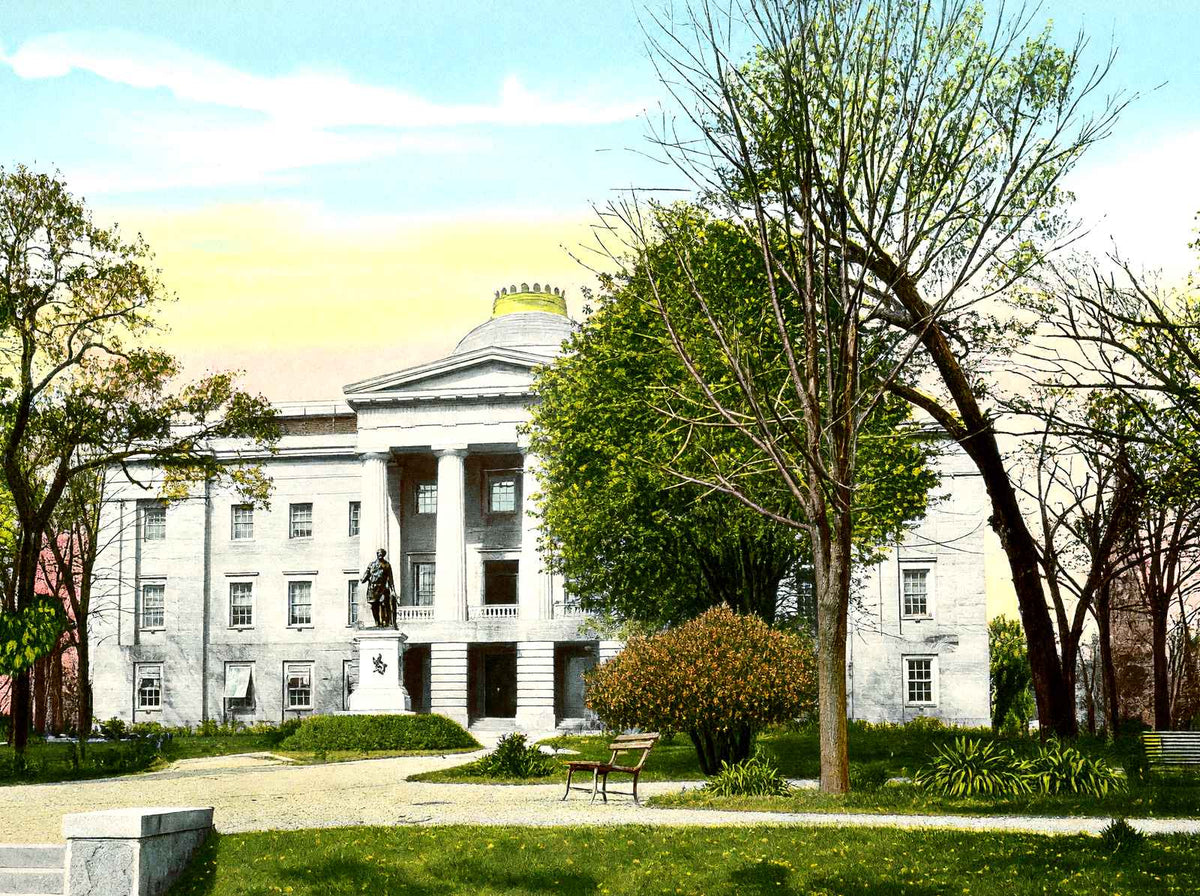 State Capitol, Raleigh, NC in 1906 vintage print