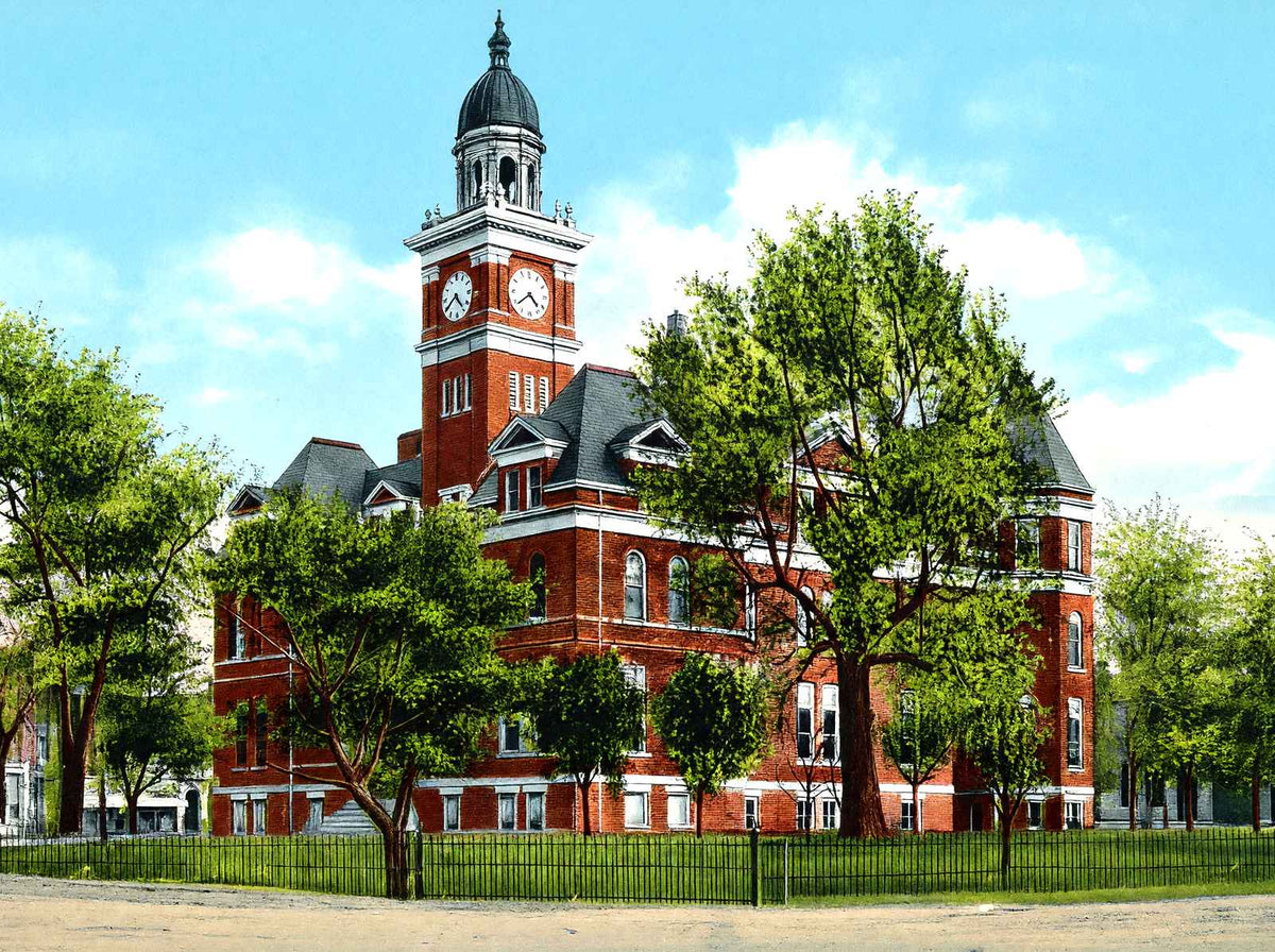 Court House, Paris, TN in 1926 vintage print