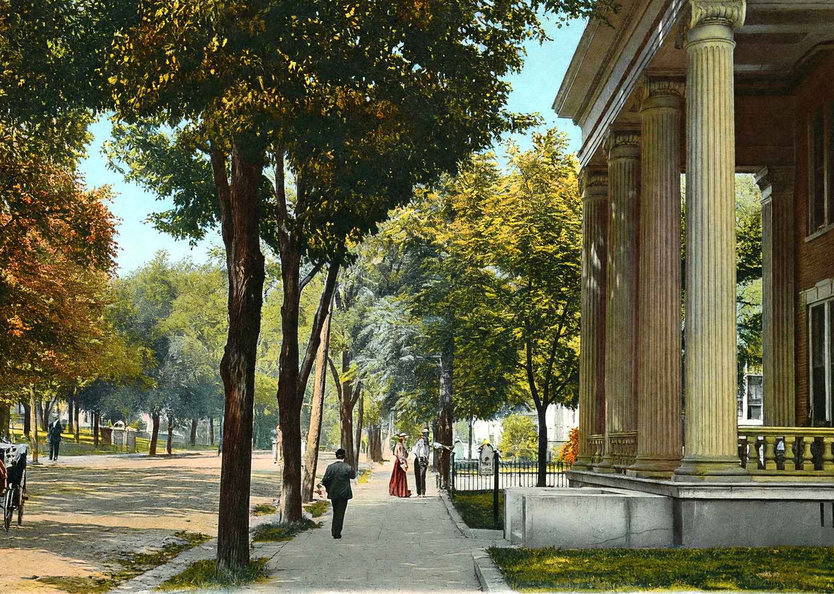 Main Avenue, Knoxville, TN in 1907 vintage print