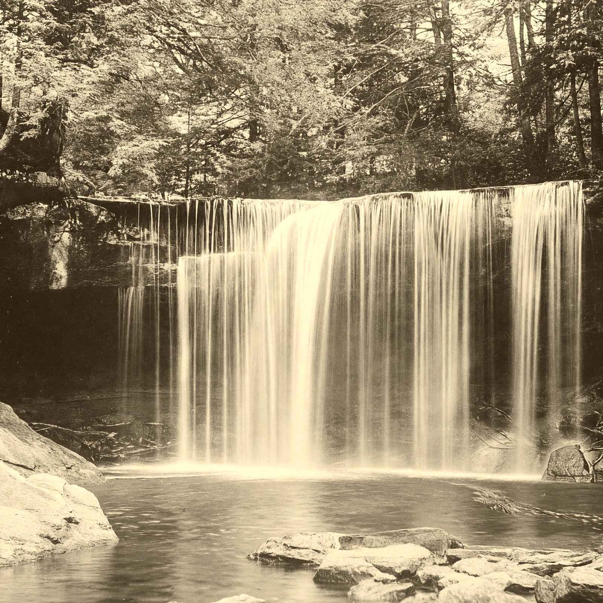 Falls at Cascade Park, New Castle PA 1905 vintage photo print