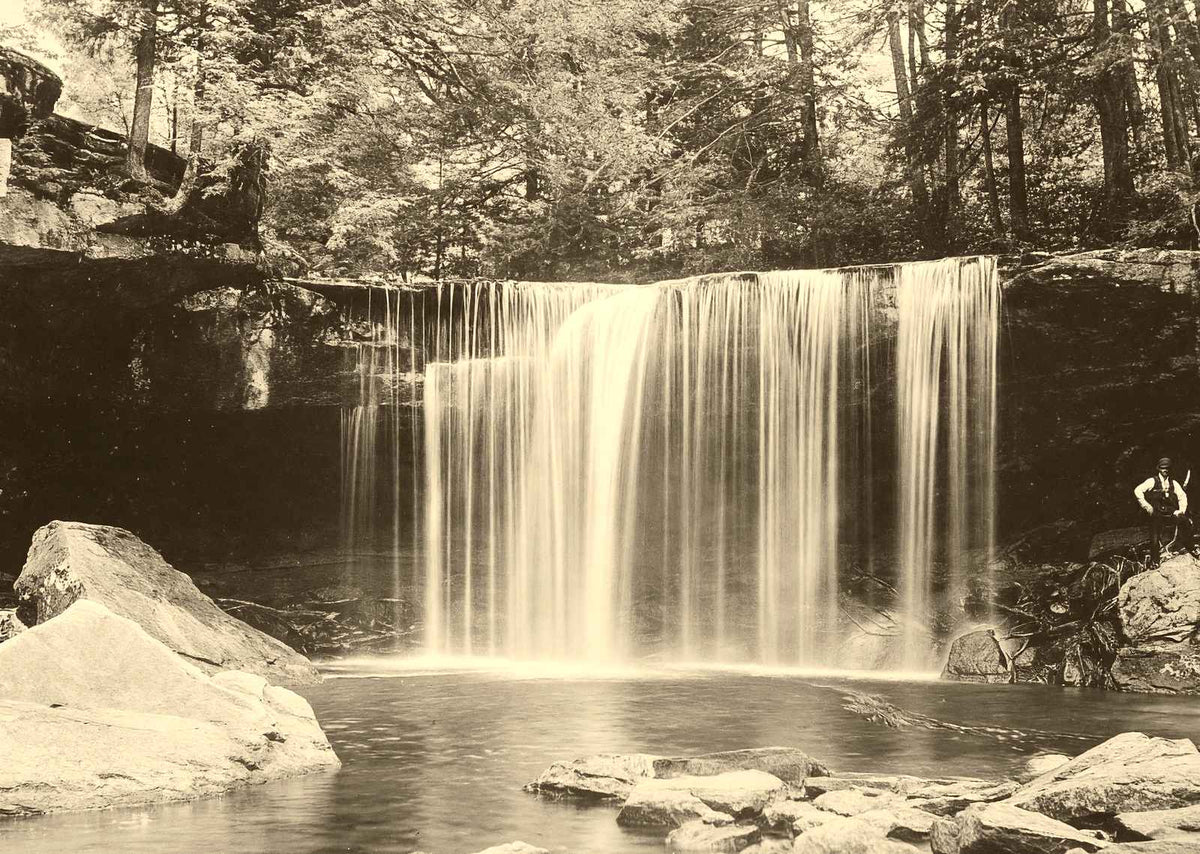 Falls at Cascade Park, New Castle PA 1905 vintage photo print