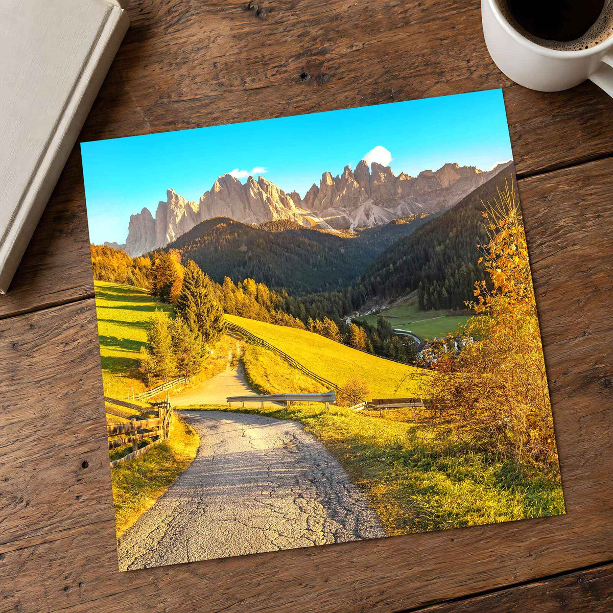 Funes Valley Autumn, Dolomites, Italy Photo Print Wall Decor