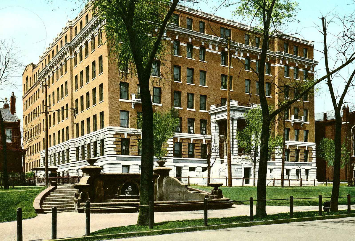 Historic Allegheny Gen Hospital, Pittsburgh vintage print