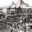 Willow Pattern Tea House, Shanghai, China restored photo print