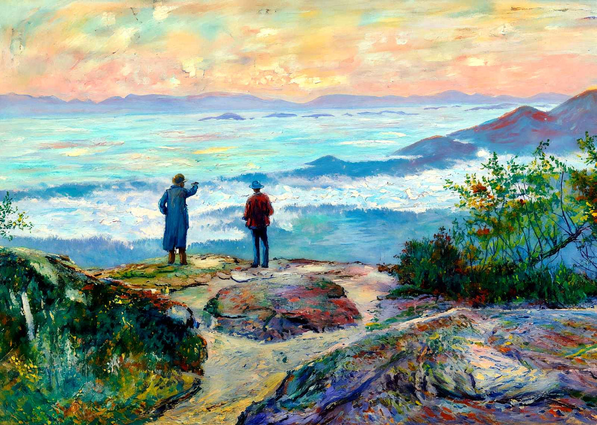 Above the Clouds, Asheville, NC in 1906 art print