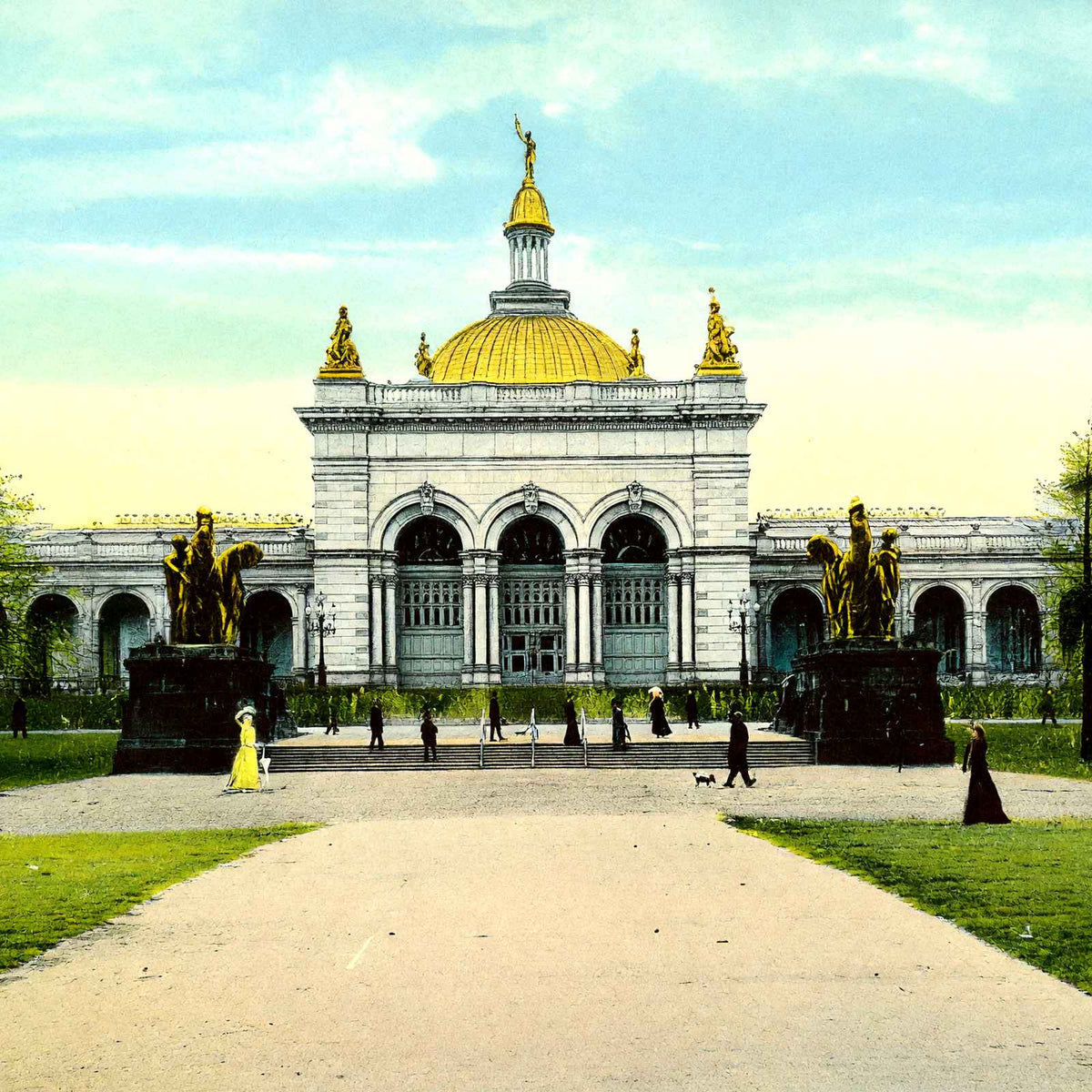 Memorial Hall Fairmount Park, Philadelphia PA vintage print