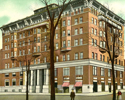 Y.M.C.A. Building, Scranton, PA in 1907 vintage print