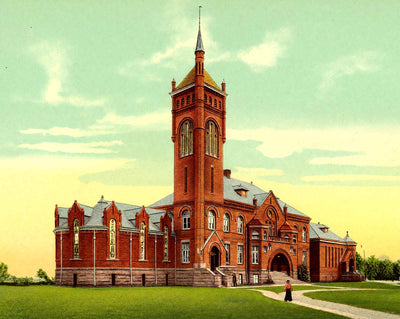 Reformed Church Seminary, Lancaster PA 1907 vintage print