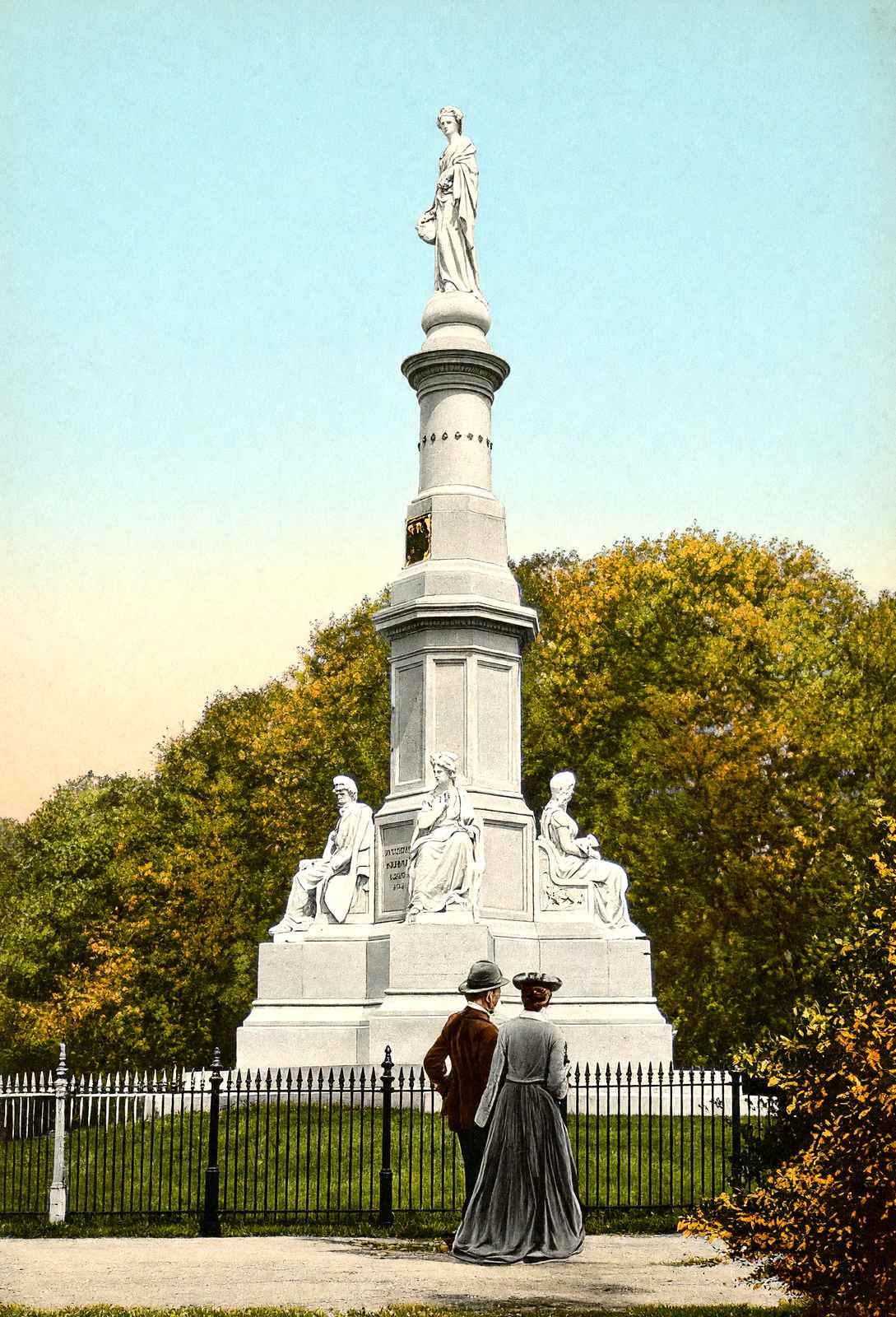 Soldiers Natl Monument, Gettysburg PA in 1906 vintage print