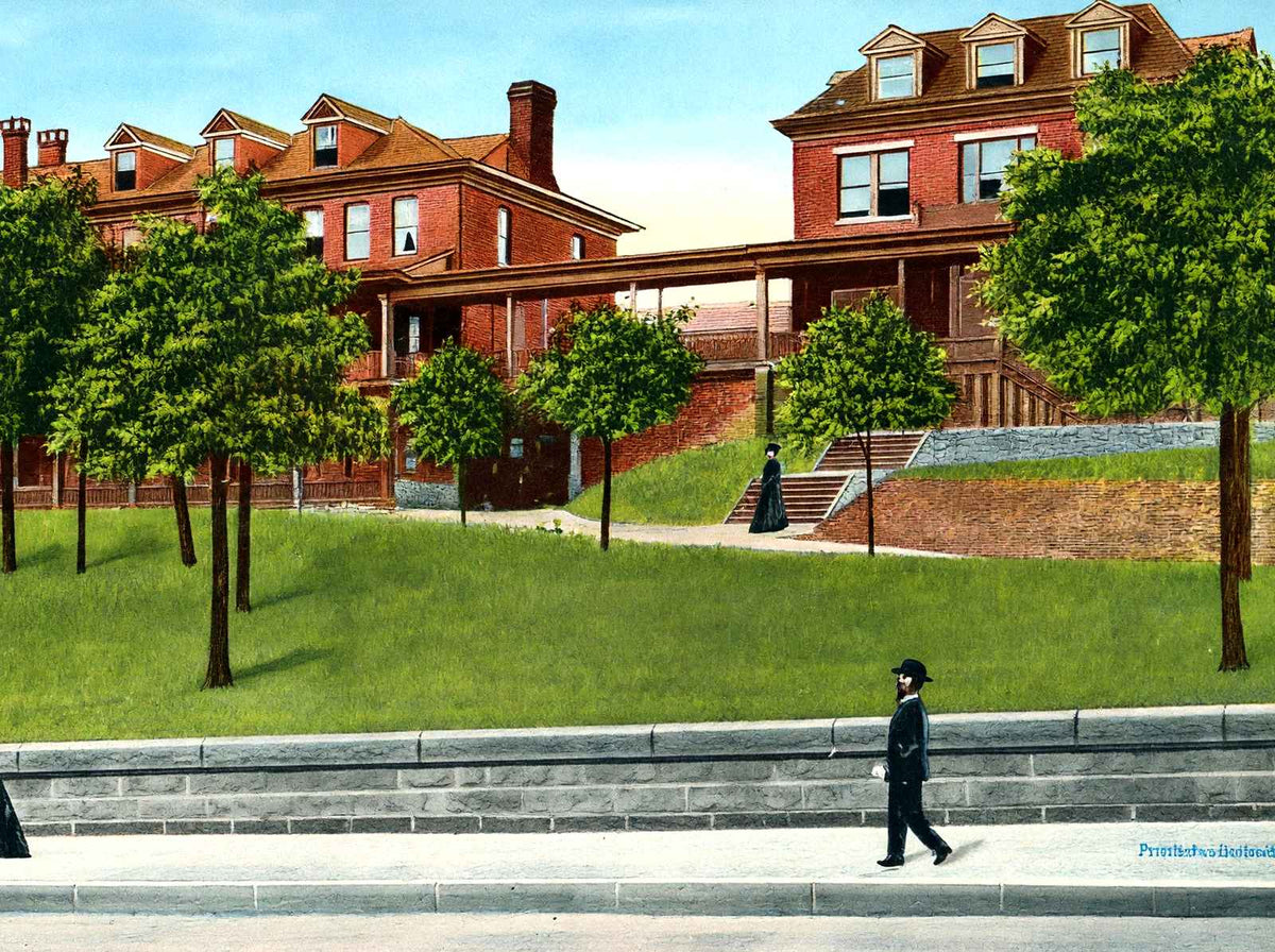 Hospital & Nurses Home, Altoona, PA in 1906 vintage print
