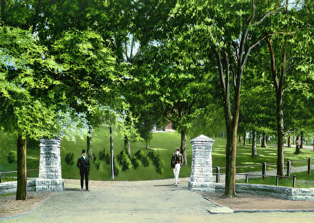 University of Tennessee Gateway, Knoxville TN vintage print