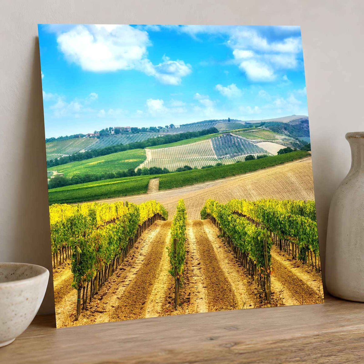 Vineyard in Tuscany, Italy Photo Print Wall Decor