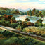 Along the French Broad River, Asheville, NC vintage print