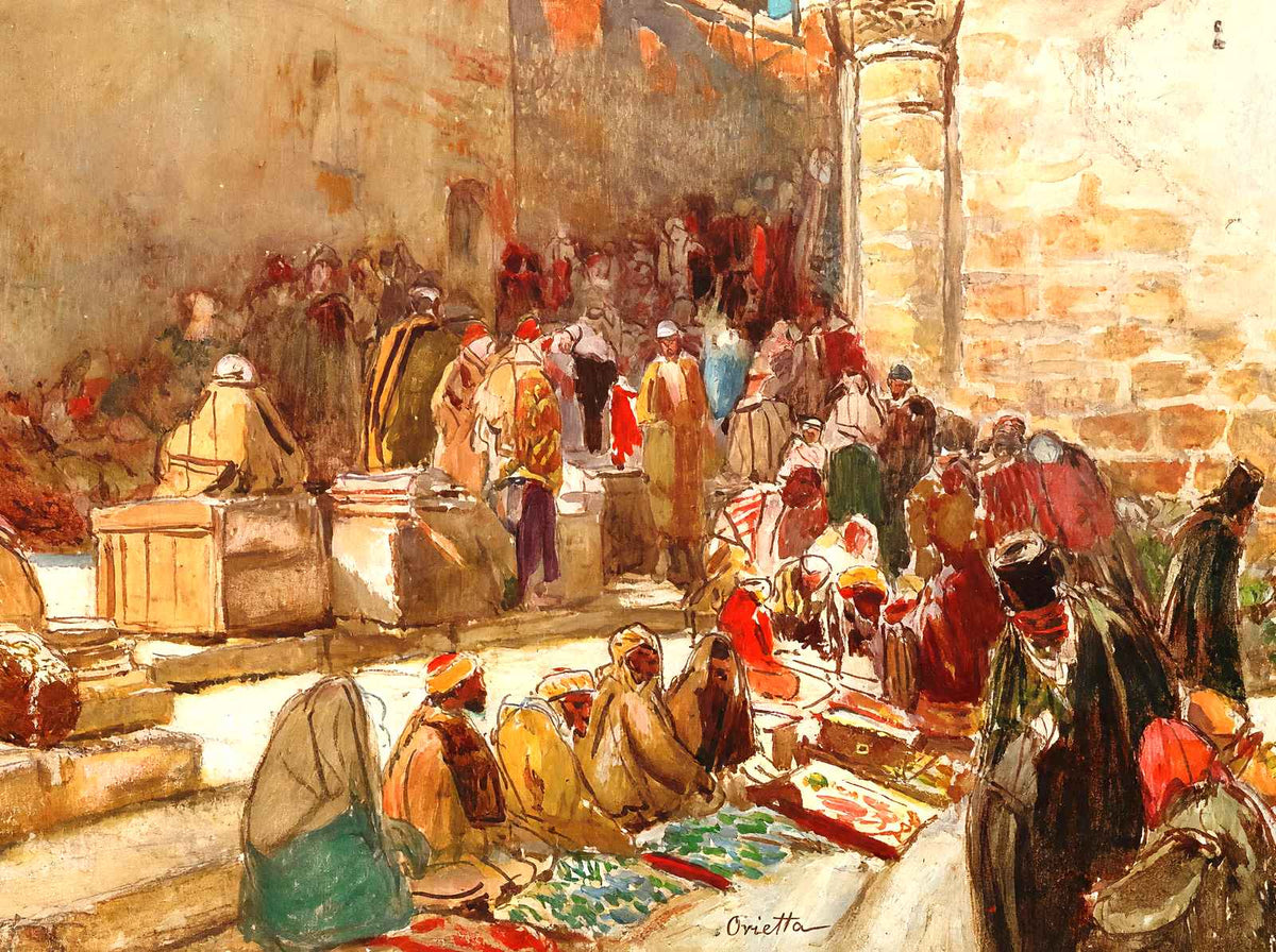 Forecourt of Holy Sepulchre, Jerusalem (1905) painting
