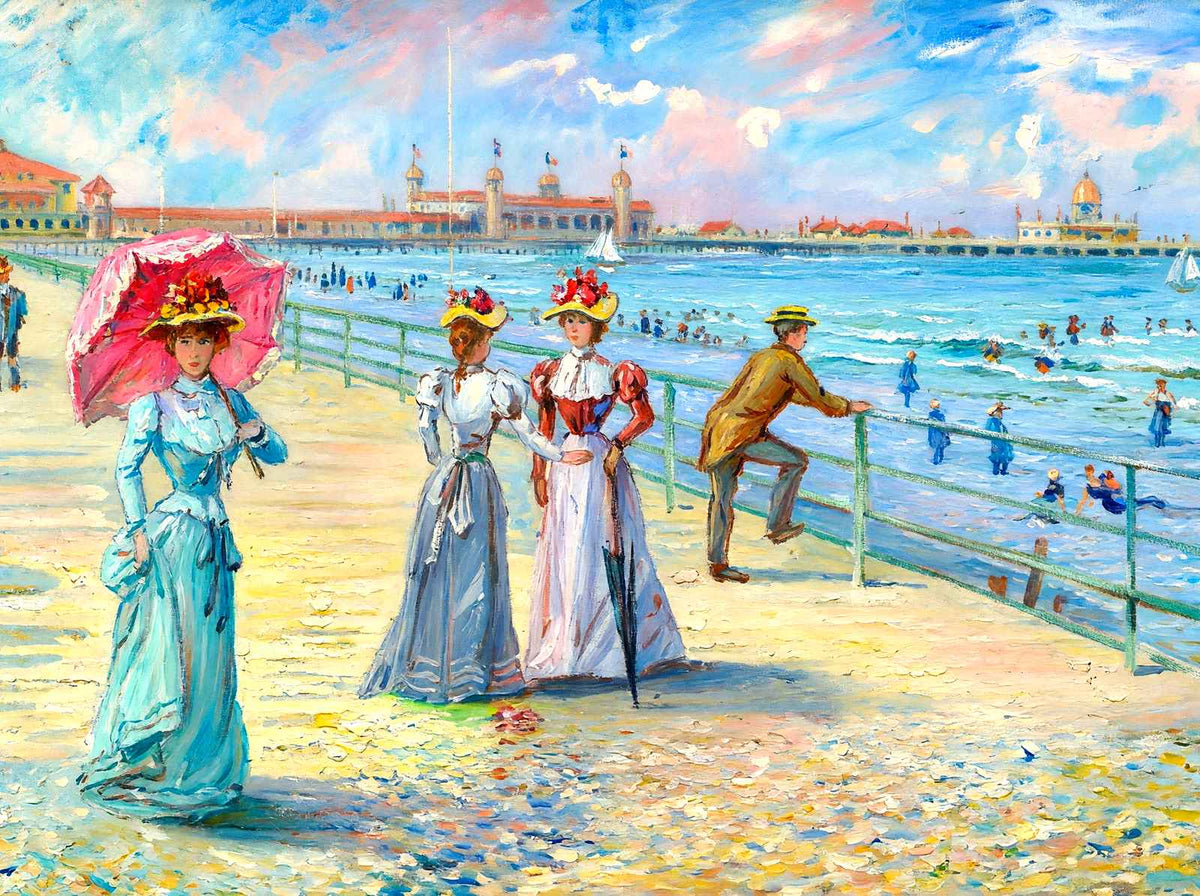 New Steel Pier, Atlantic City, NJ in 1902 art print