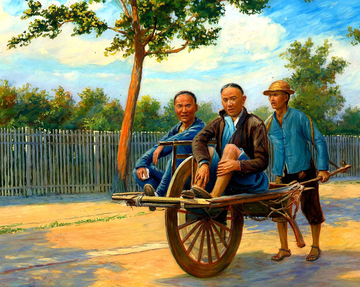 Shanghai Wheelbarrow, China art print
