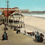 The Beach Atlantic City NJ in 1901 vintage print