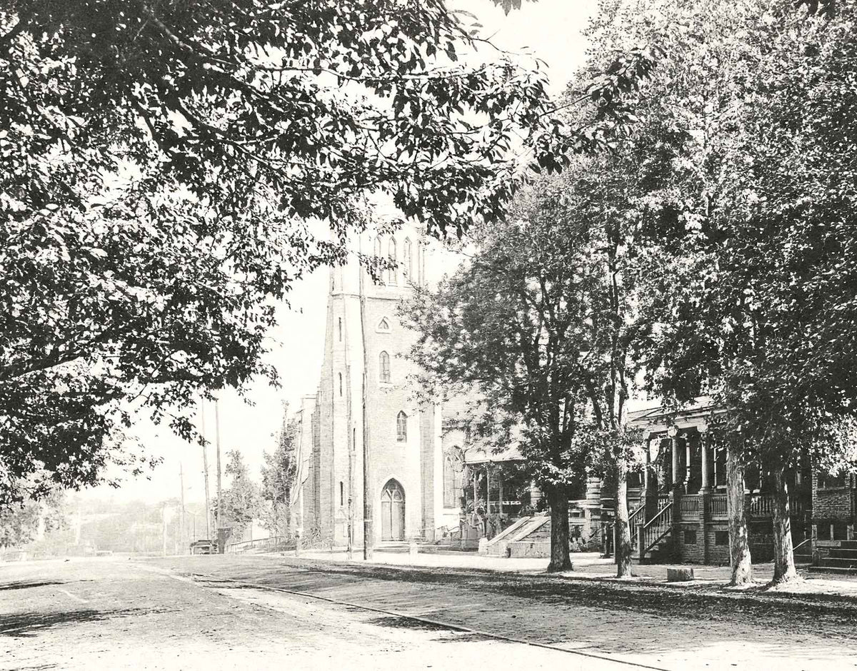 North Hanover Street, Pottstown, PA in 1904 vintage photo print