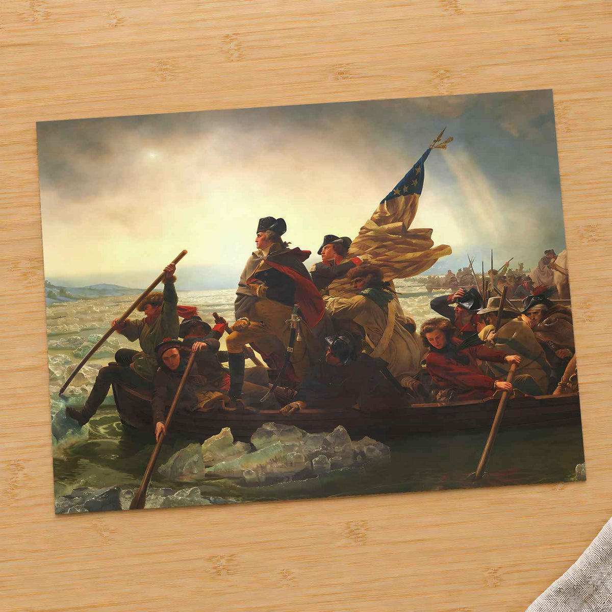 Washington Crossing the Delaware painting by Emanuel Leutze (1851)