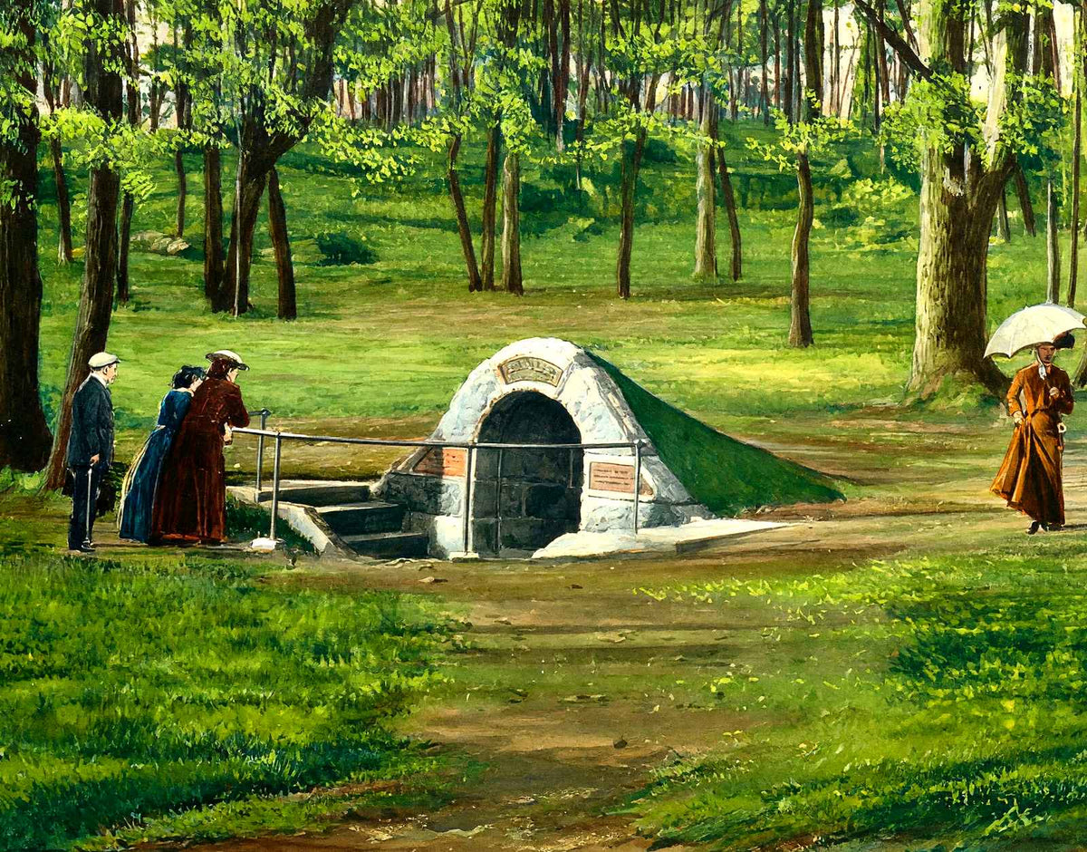 Spanglers Spring, Gettysburg PA in 1906 painting