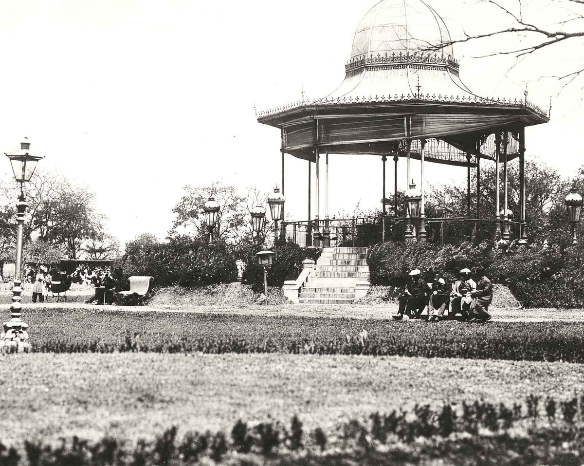 Bandstand & Lawns, Band Gardens, Shanghai vintage photo print