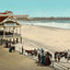The Beach Atlantic City NJ in 1901 vintage print