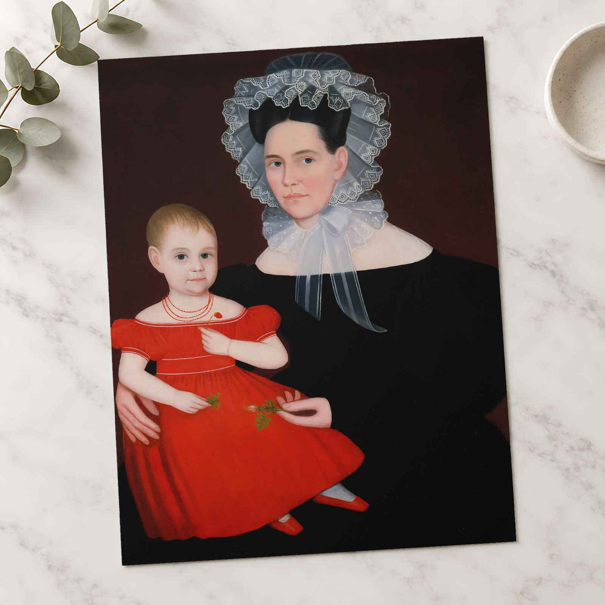 Mrs. Mayer and Daughter art print by Ammi Phillips (1835)