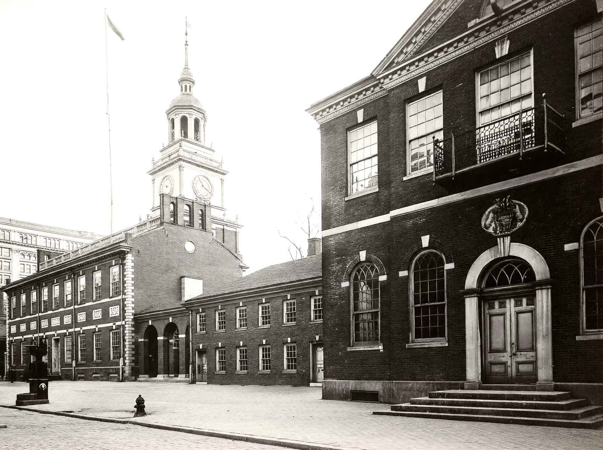 Independence Hall, Philadelphia PA in 1904 restored photo print