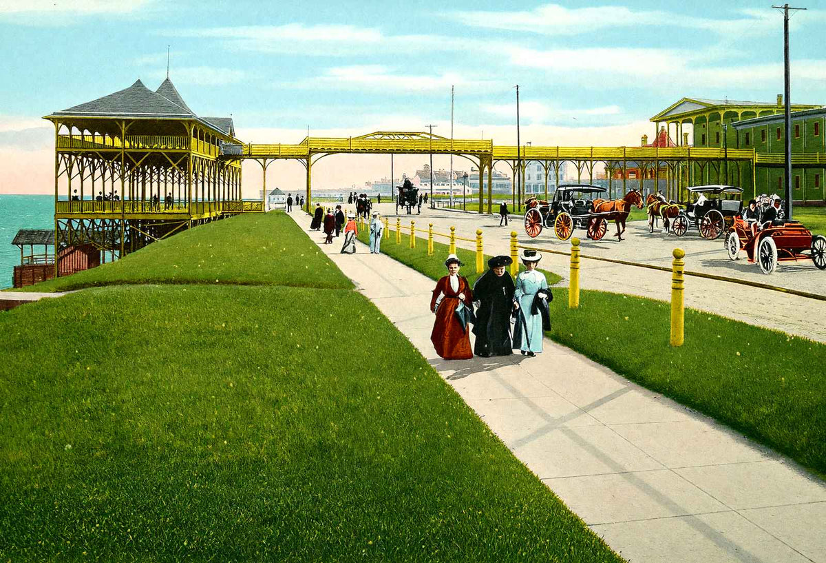 West End Hotel on Ocean Ave, Long Branch, NJ vintage print