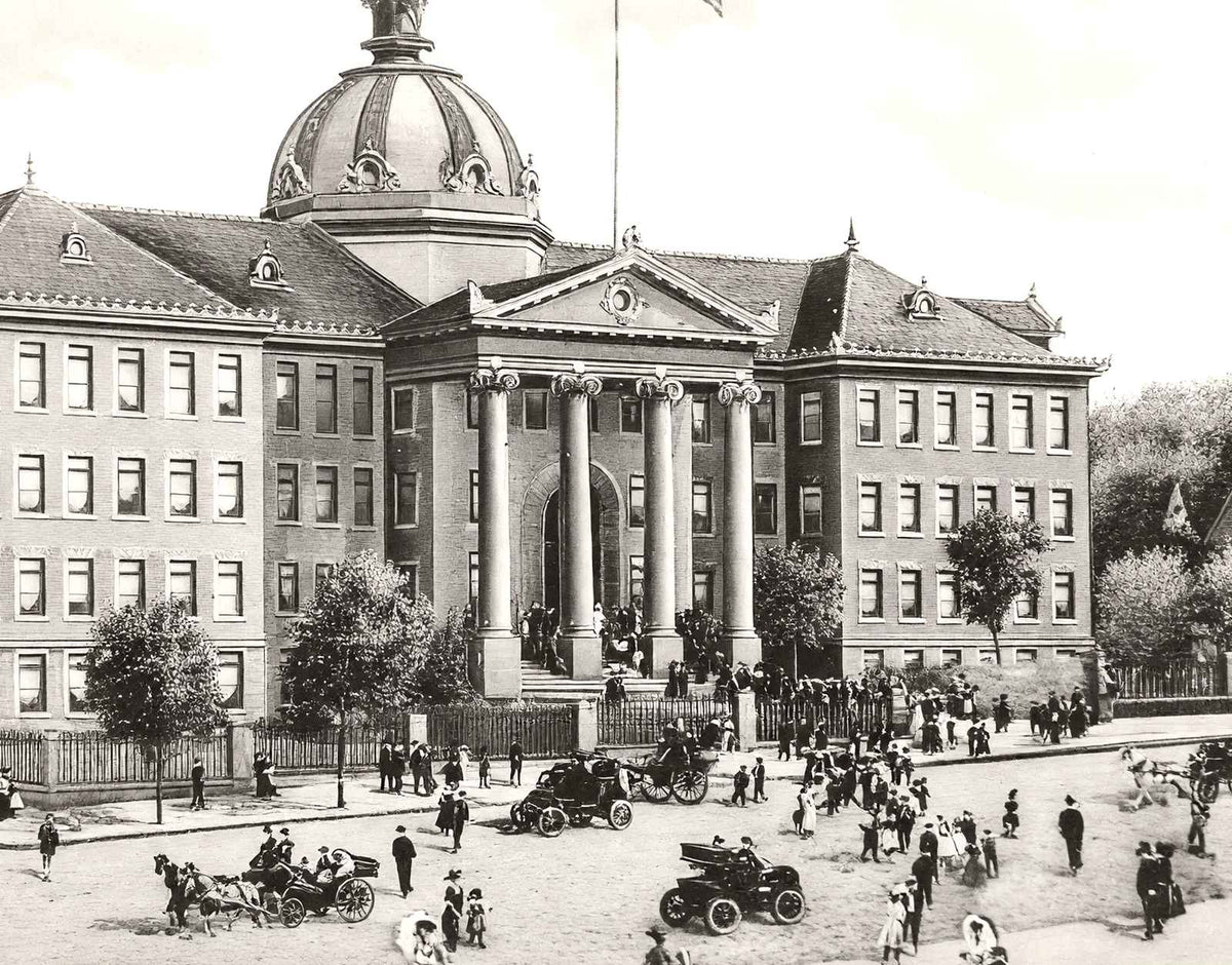 Altoona High School, Altoona, PA in 1908 vintage photo print