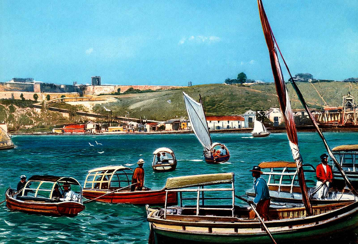 Havana Harbor, Cuba in 1923 vintage print