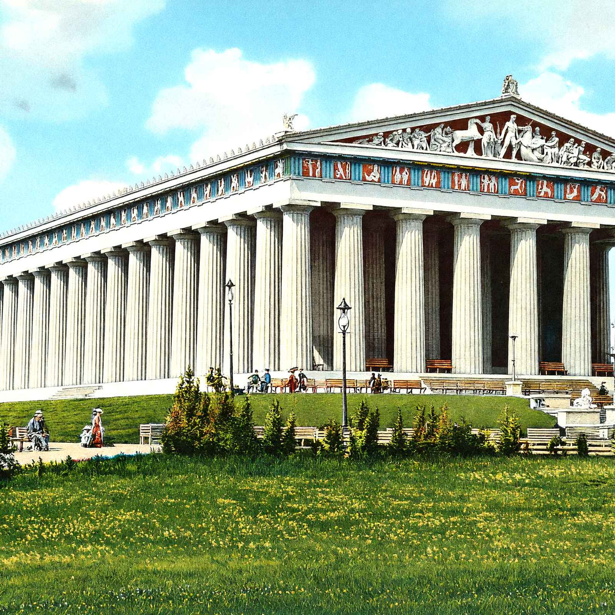 The Parthenon, Nashville, TN in 1906 vintage print