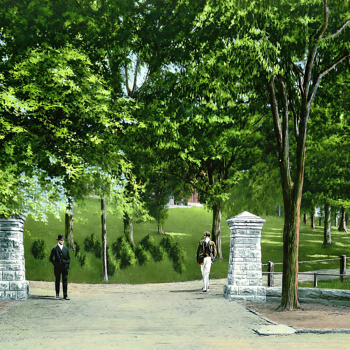 University of Tennessee Gateway, Knoxville TN vintage print