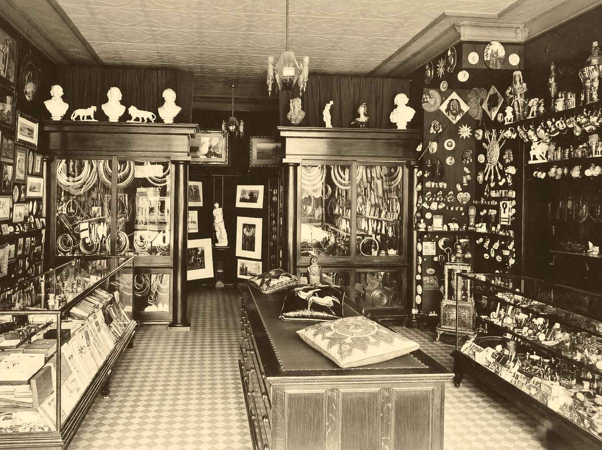 The O.K. Art Store, Bradford, PA in 1904 restored photo print