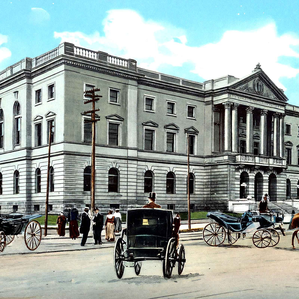 New Court House, Trenton, NJ in 1905 vintage print