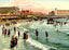 Boardwalk and Beach, Atlantic City, NJ vintage print