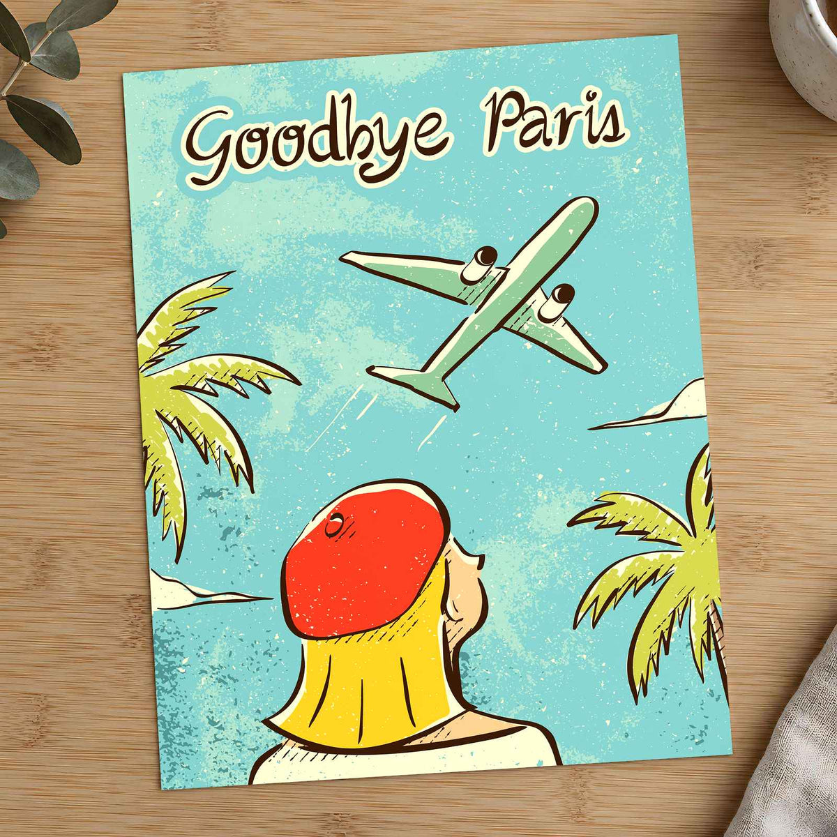 Goodbye Paris by Mylene Cañeso Art Print Wall Decor