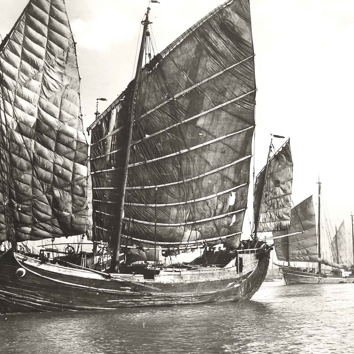 On the Whangpoo, China vintage photo print
