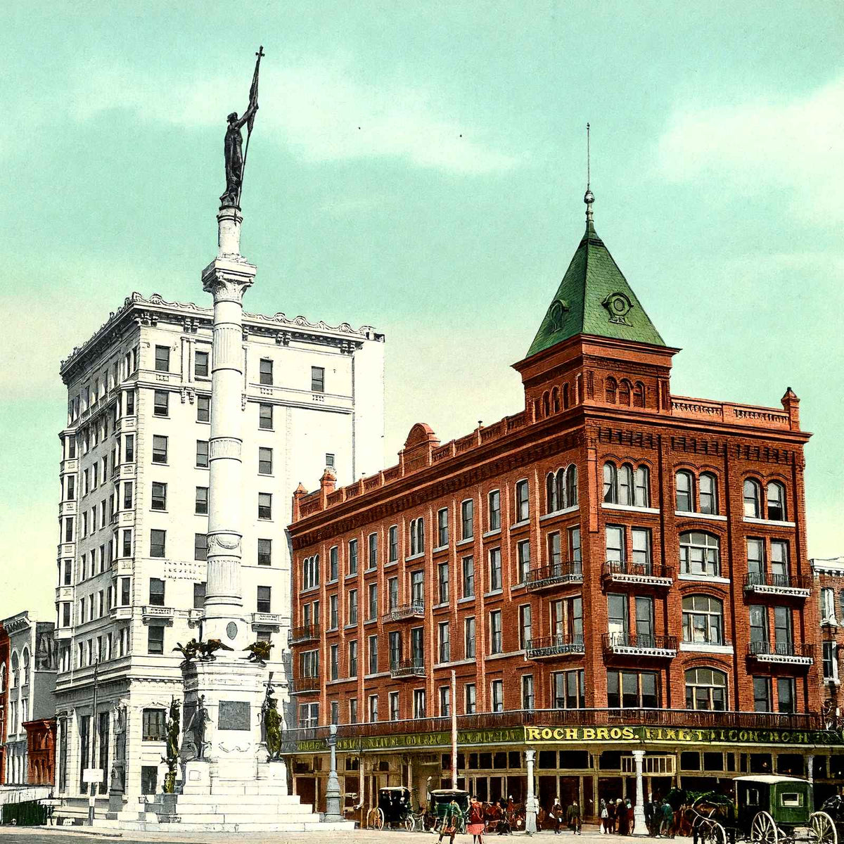 Allentown National Bank, PA in 1907 vintage print
