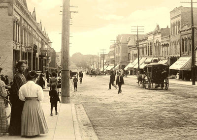 Main Street Looking West, Stoughton WI (1907) vintage print